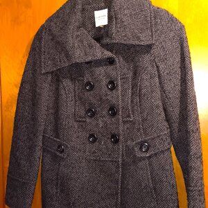 Sz M Sonoma Brown and Black Double Breasted Blazer Jacket Career
